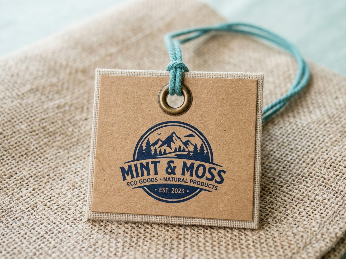 Kraft candle scent tag with twine