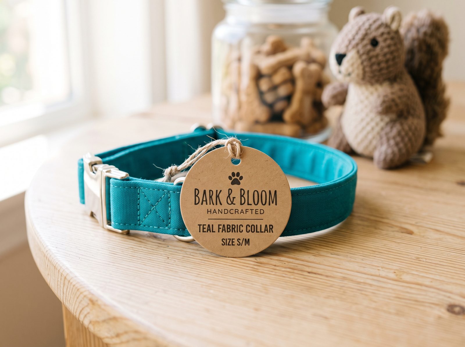 Leather patch label with stitching