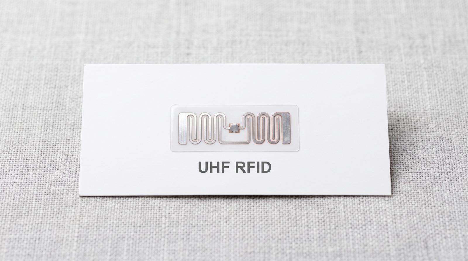 UHF RFID inlay visible through tag window